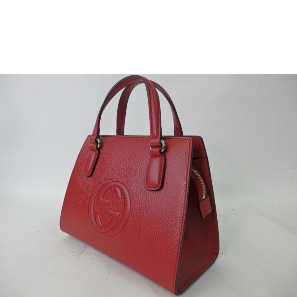 Gucci Interlocking Red Leather Bag - image 3